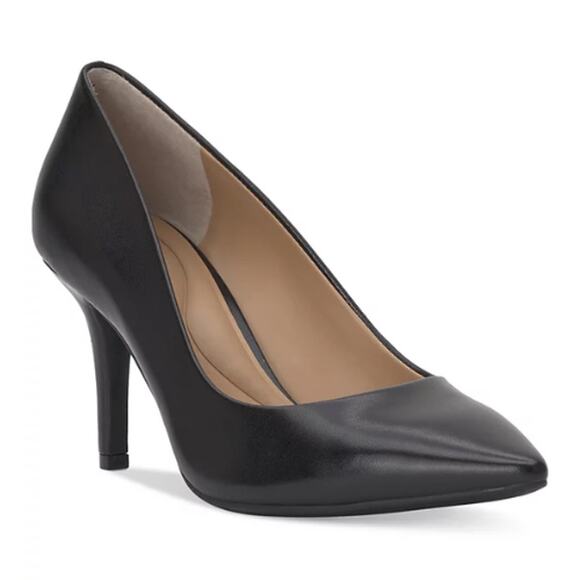 I.N.C. Zitah Pointed Toe Pumps in Black Smooth New Size 6 M - Picture 1 of 7